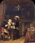 Frans van Mieris The Gentleman in the shop oil painting on canvas